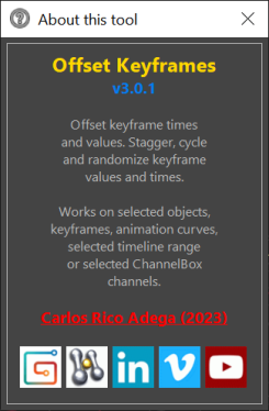 Maya動畫關鍵幀一鍵偏移插件OffsetKeys
