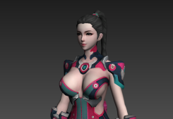 大長腿美女角色性感3dmax模型下載
