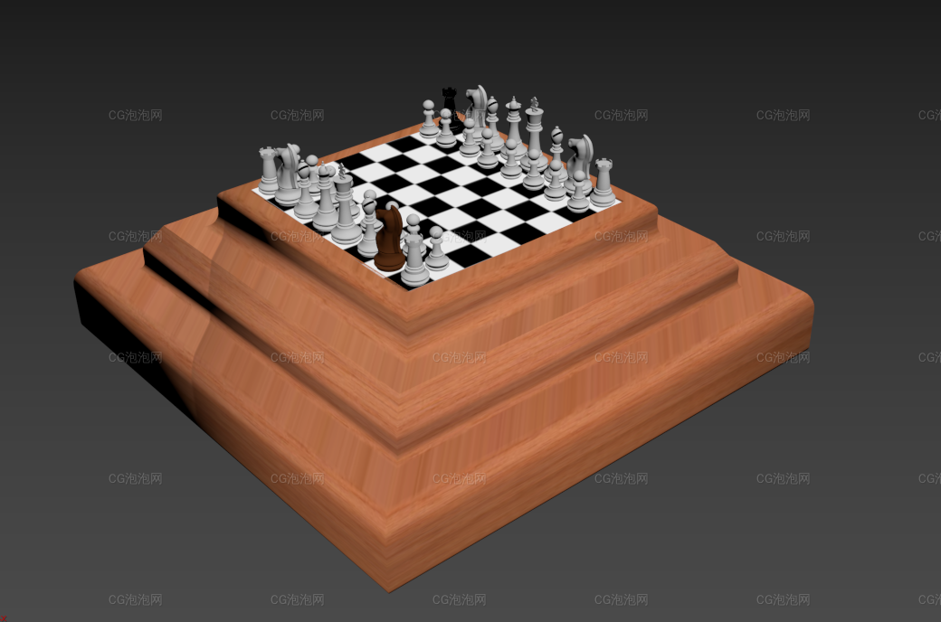 寫實的國際象棋3dmax模型