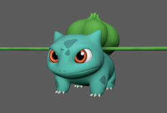 精靈寶可夢妙蛙種子可愛角色Maya模型 貼圖綁定齊全bulbasaur