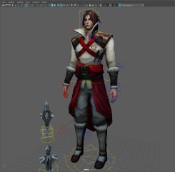 惡魔城 吸血鬼獵人角色Maya模型帶綁定 Trevor Belmont Fanart 