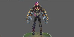 英雄聯盟皮城執法官·蔚Maya模型帶綁定League of Legends Vi