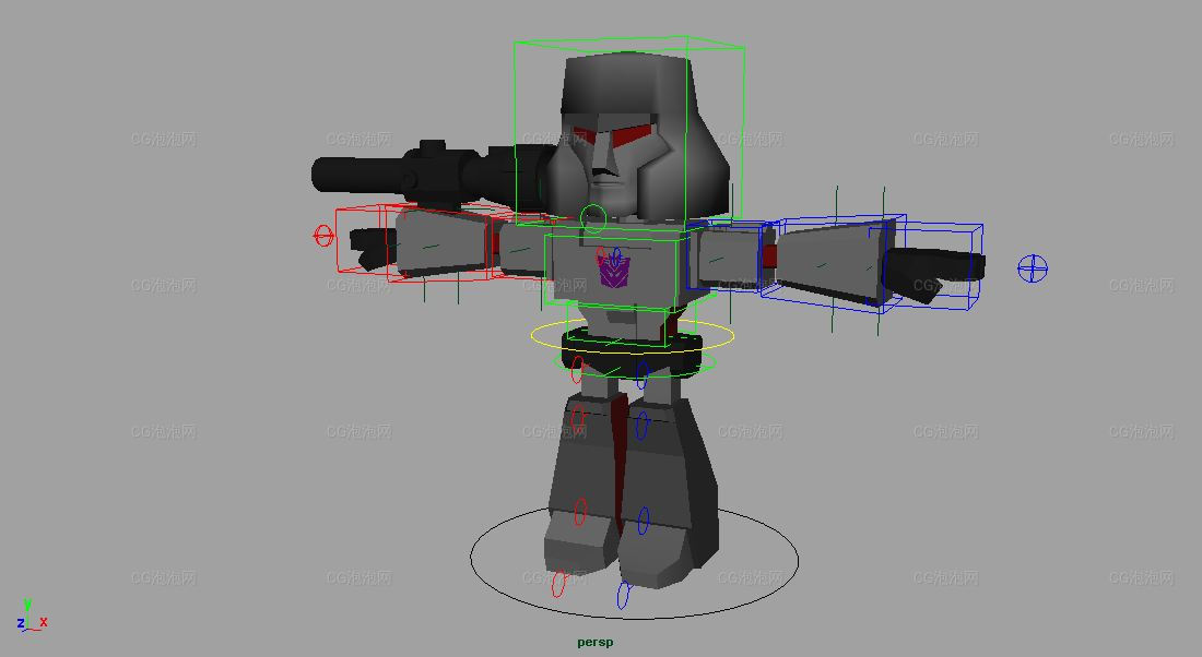 卡通戰士機器人Maya模型Megatron Classic 