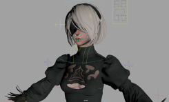 尤爾哈2B《尼爾：機(jī)械紀(jì)元》主人公Maya女性角色模型 有綁定有貼圖
