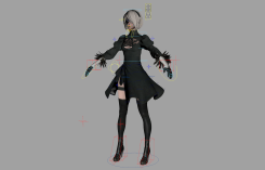 尤爾哈2B《尼爾：機械紀元》主人公Maya女性角色模型 有綁定有貼圖