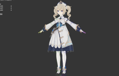 可愛的雙馬尾二次元妹子3DMAX游戲人物模型