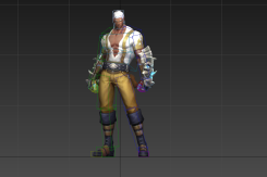 魔龍拳手游戲肌肉男角色3dmax模型