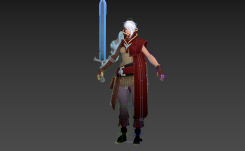 游戲女戰士角色3dmax模型下載