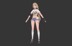 幻塔大長腿性感妹子3dmax模型
