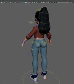 超好用欧美女孩Maya模型有绑定贴图Lianush美丽的女孩 full textured and rigged