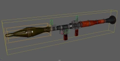 RPG重型武器榴弹炮Maya模型有绑定贴图哦 RPG-7 RE4 Remake Rig Maya