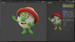 可愛的卡通精靈老頭Blender模型
