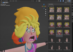 維多利亞 Blender模型 卡通嬉皮士女孩角色