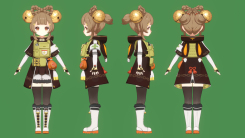 瑤瑤二次元女生原神角色Blender模型
