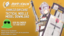 諾艾爾原神角色二次元人物Blender模型