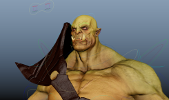 半獸人怪物角色魔界Maya模型 帶武器
