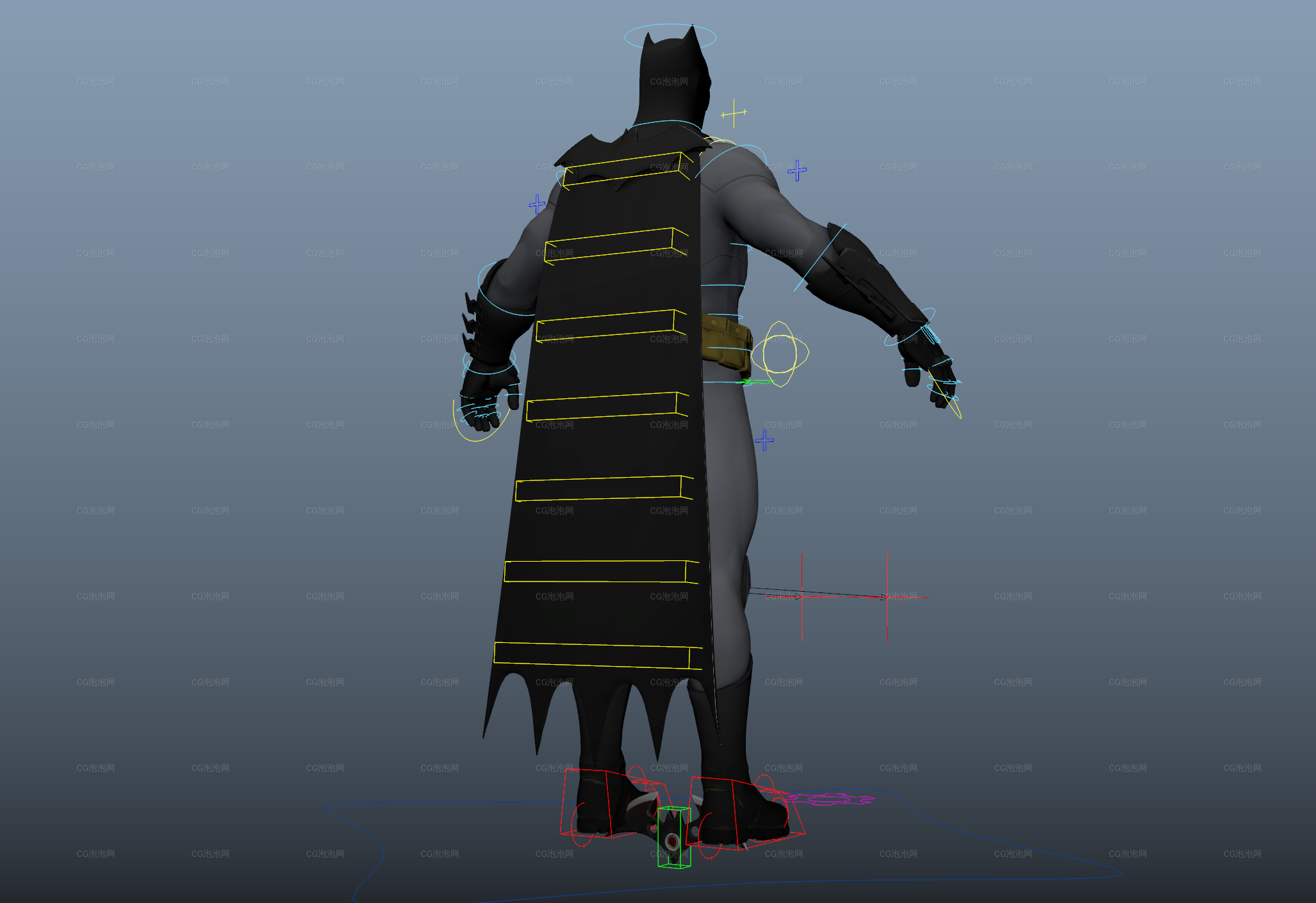 蝙蝠俠DC超級英雄Batman rig maya model