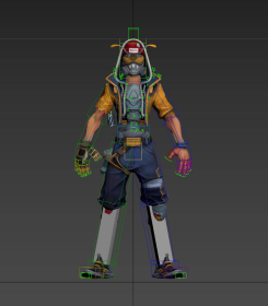 賽博朋克少年角色3dmax模型
