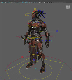 超級帥的男戰士科幻機器人角色Maya模型 Reyu Maya 