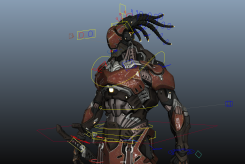 超科幻未來戰士武士角色Maya模型
