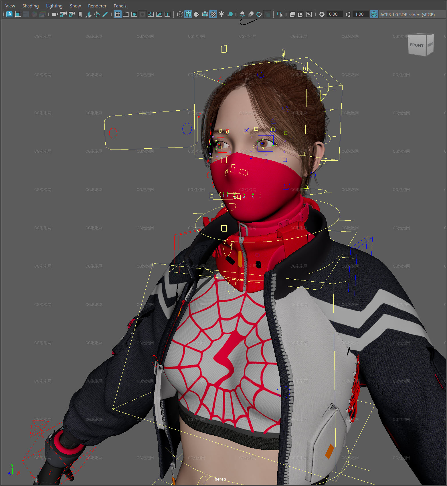 蒙面女蜘蛛俠Maya角色女性模型Spider Silk
