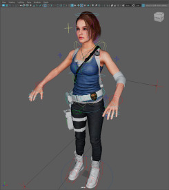 生化危機女戰(zhàn)士寫實角色Maya模型Resident Evil Jill Valentine
