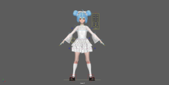 尅啊丸子頭卡通女生Maya模型