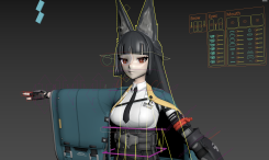 星見雅二次元妹子人物角色3dmax模型