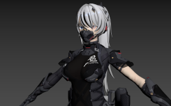 二次元可愛妹子3dmax深空之眼國常立模型