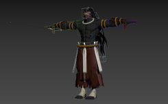 DNF-劍鬼游戲帥氣角色3dmax武士模型