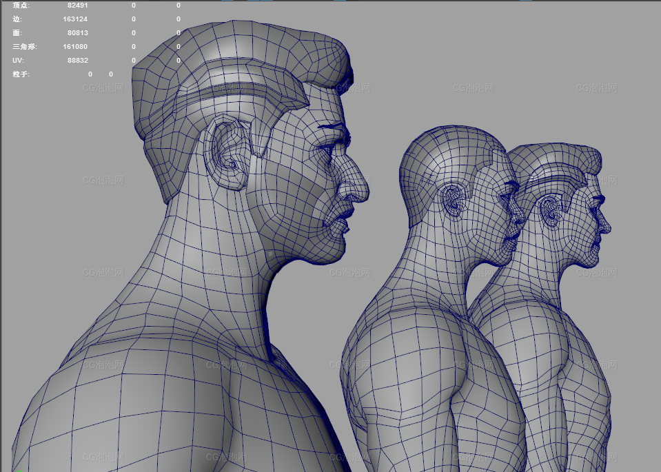 男性裸模3D模型真人寫實(shí)maya模型