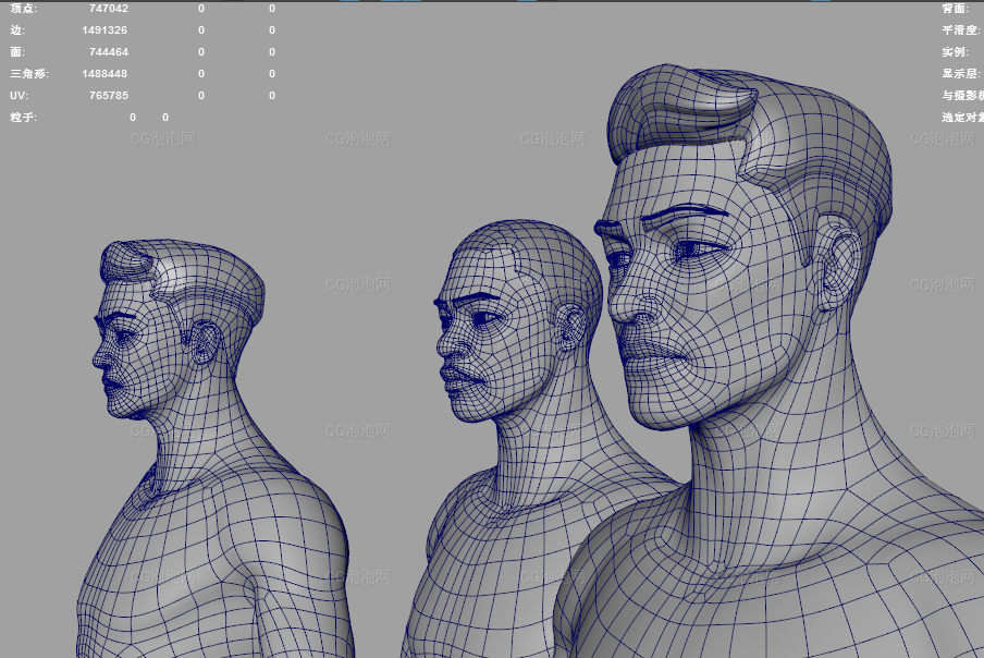 男性裸模3D模型真人寫實(shí)maya模型