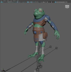 Frogman 蛙人半獸人怪物角色模型帶綁定