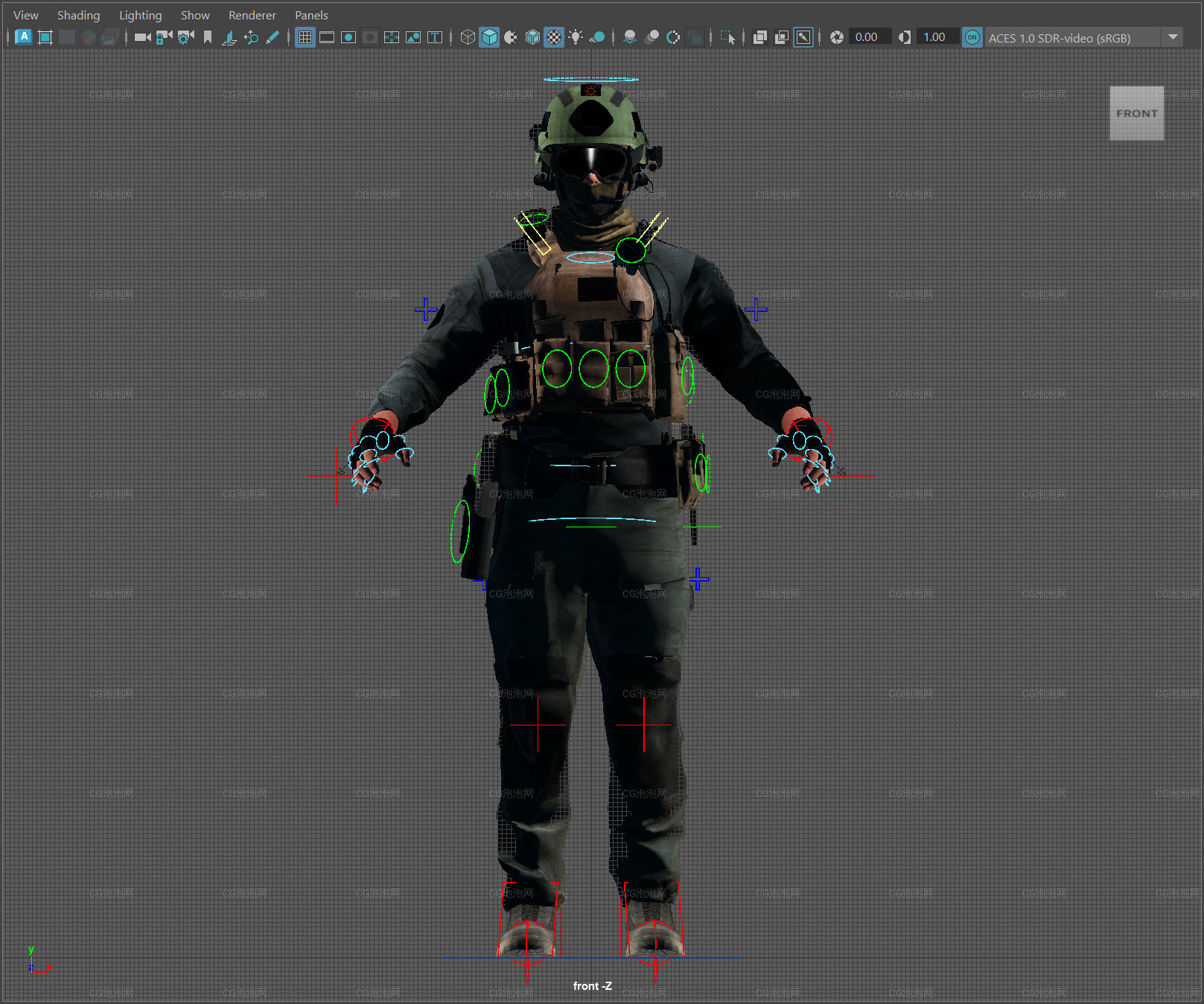 特種兵武警展示maya模型Call of Duty Infantry Jericho